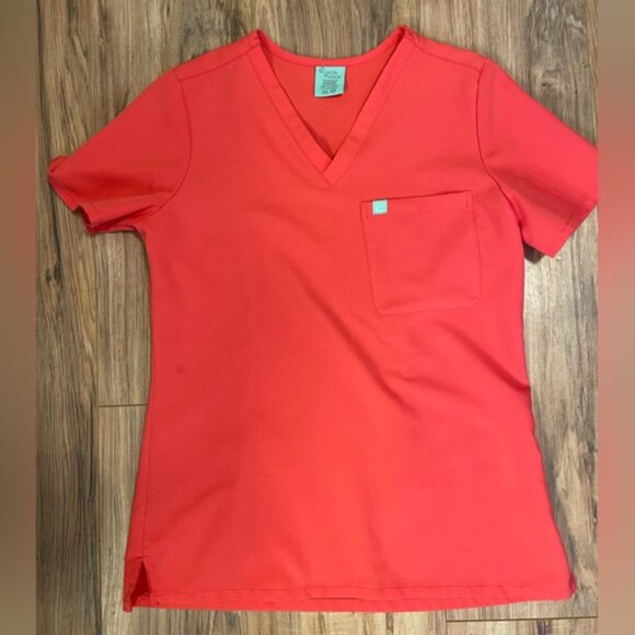 Garde Malade Scrubs Gabrielle top XS Rosie joggers S in "Flamingo" - Picture 4 of 7